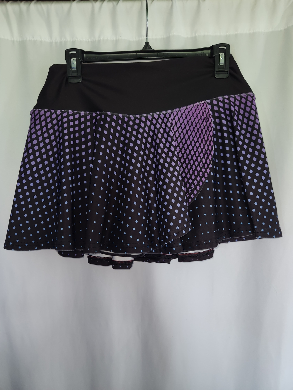 Black and Purple Dot Flared Skirt #whimsical #resort #playful #retro #tennis
